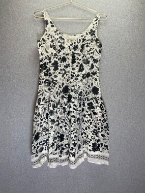 Gerard Darel Floral Cotton Cottagecore Button Front Dress